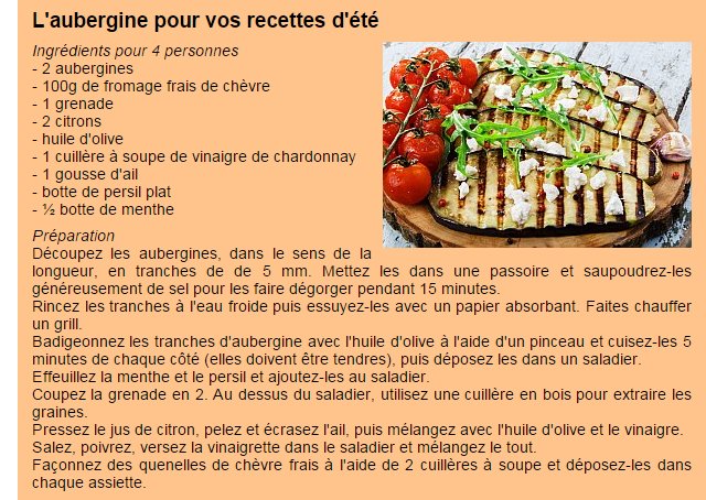 recette aubergine pour cuisiner en vacances
