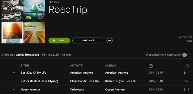 Musique pour le trajet des vacances