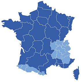 Carte des montagnes de France