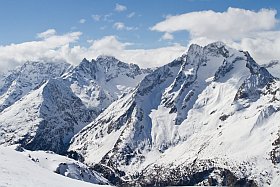panorama sur les Ecrins aux 2 Alpes