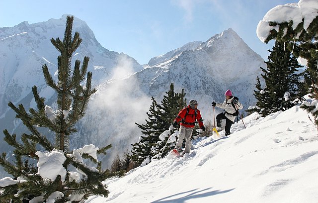 randonnée en raquette des neiges les Deux Alpes