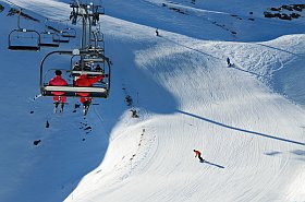 Descente de piste à Vaujany