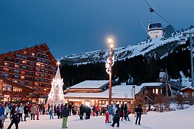 Méribel en station de nuit