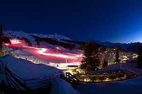 Skier de nuit aux Arcs