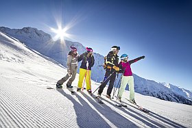 en haut des pistes de Paradiski