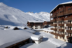Résidence de Tignes en hiver