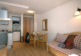 Intérieur d'un appartement, résidence Rond point des pistes 