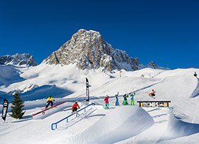 snowpark en action dans le domaine de Tignes