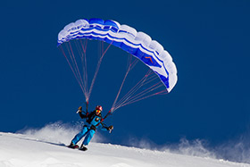 Speed riding sur les pistes de Tignes