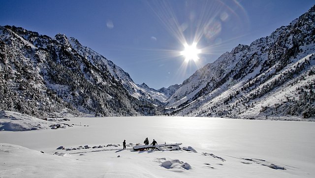 randonnée raquette de neige à Pont d'Espagne