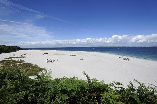 La plage convexe de l'île de Groix