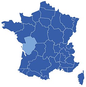 Carte de la Poitou-Charentes