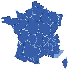 Carte de la Côte d'Azur