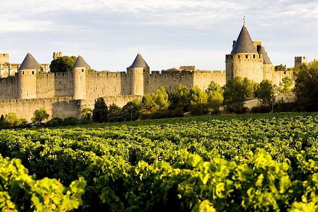 la cité médiévale de Carcassonne en Languedoc Roussillon