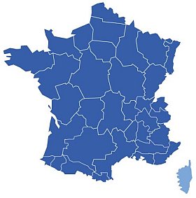 Carte vacances en Corse