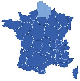 Carte de la Picardie