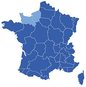 Carte de la Normandie