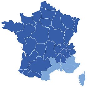 carte de la côte méditerranéenne