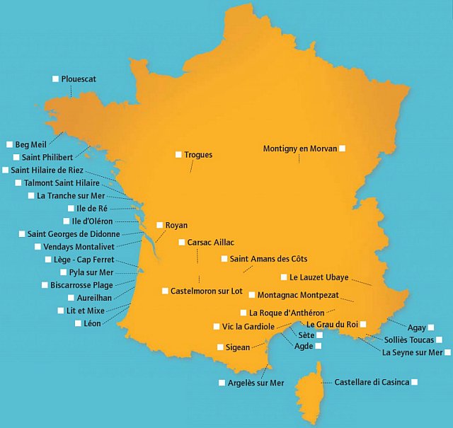 carte france camping mobil home odalys