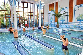 Cours d'aquagym au spa de la résidence d'Argelès-sur-Mer
